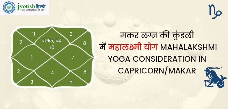 मकर लग्न की कुंडली में महालक्ष्मी योग – mahalakshmi yoga consideration in capricorn/makar