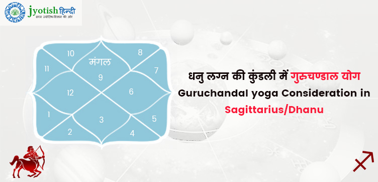 धनु लग्न की कुंडली में गुरुचण्डाल योग – guruchandal yoga consideration in sagittarius/dhanu